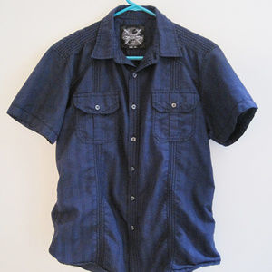 Mens Drill Clothing Co-Blue Shirt-Stitching Detail